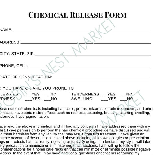 Color And Chemical Service Waiver Hair Stylist Form Salon Etsy UK color-and-chemical-service-waiver-hair-stylist-form-salon-etsy-uk