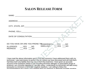 Liability Release Form | Etsy
