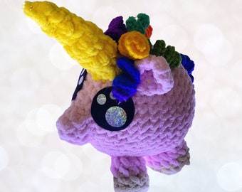 Crochet Kawaii Unicorn | handmade unicorn | unicorn plush large stuffed animal