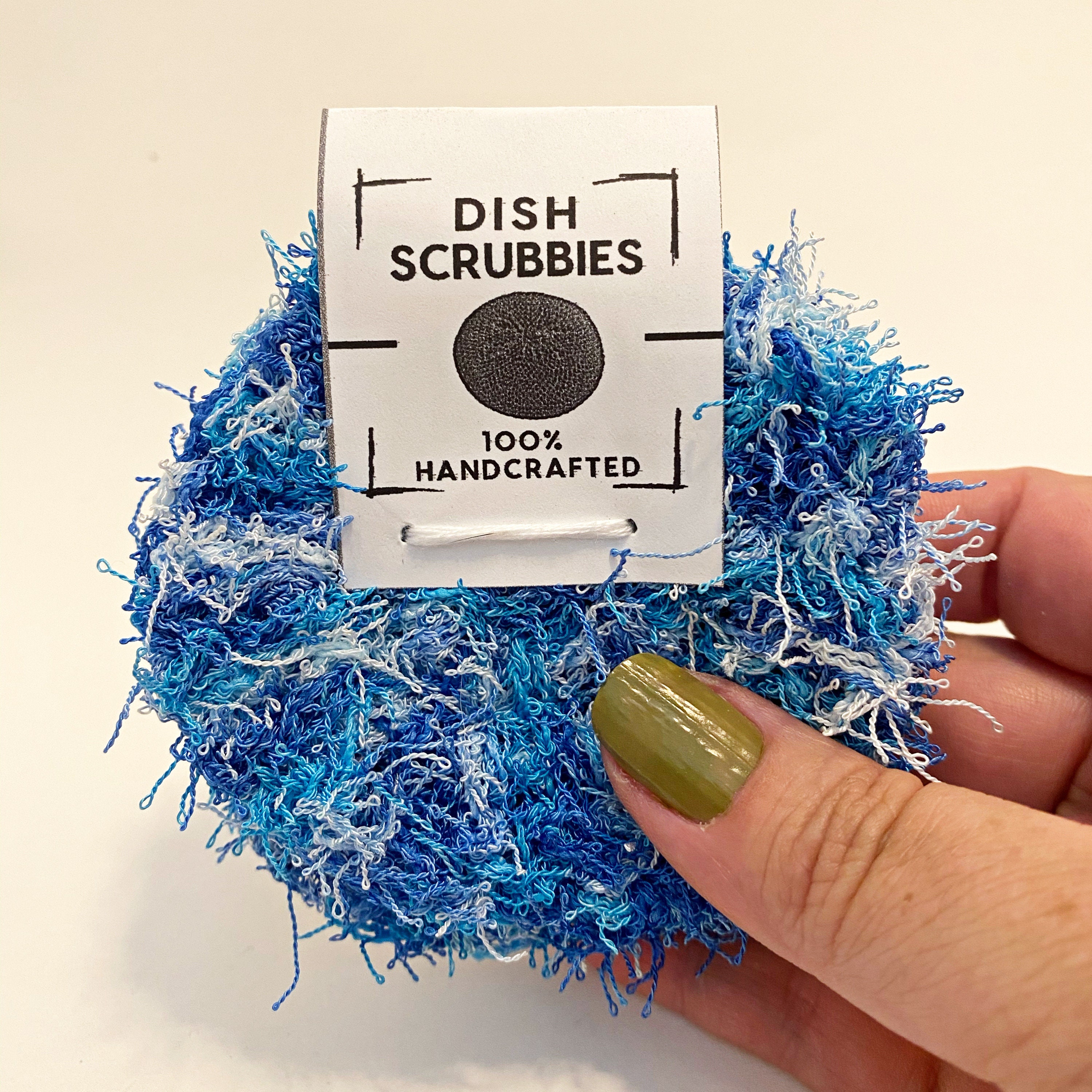 Printable Dish Scrubby Tags and Wraps, Dish Scrubber, Reusable