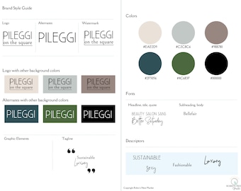 Brand Identity Tool Kit | Custom Logo, stationary, social media | Branding for small business | Fonts, color palette