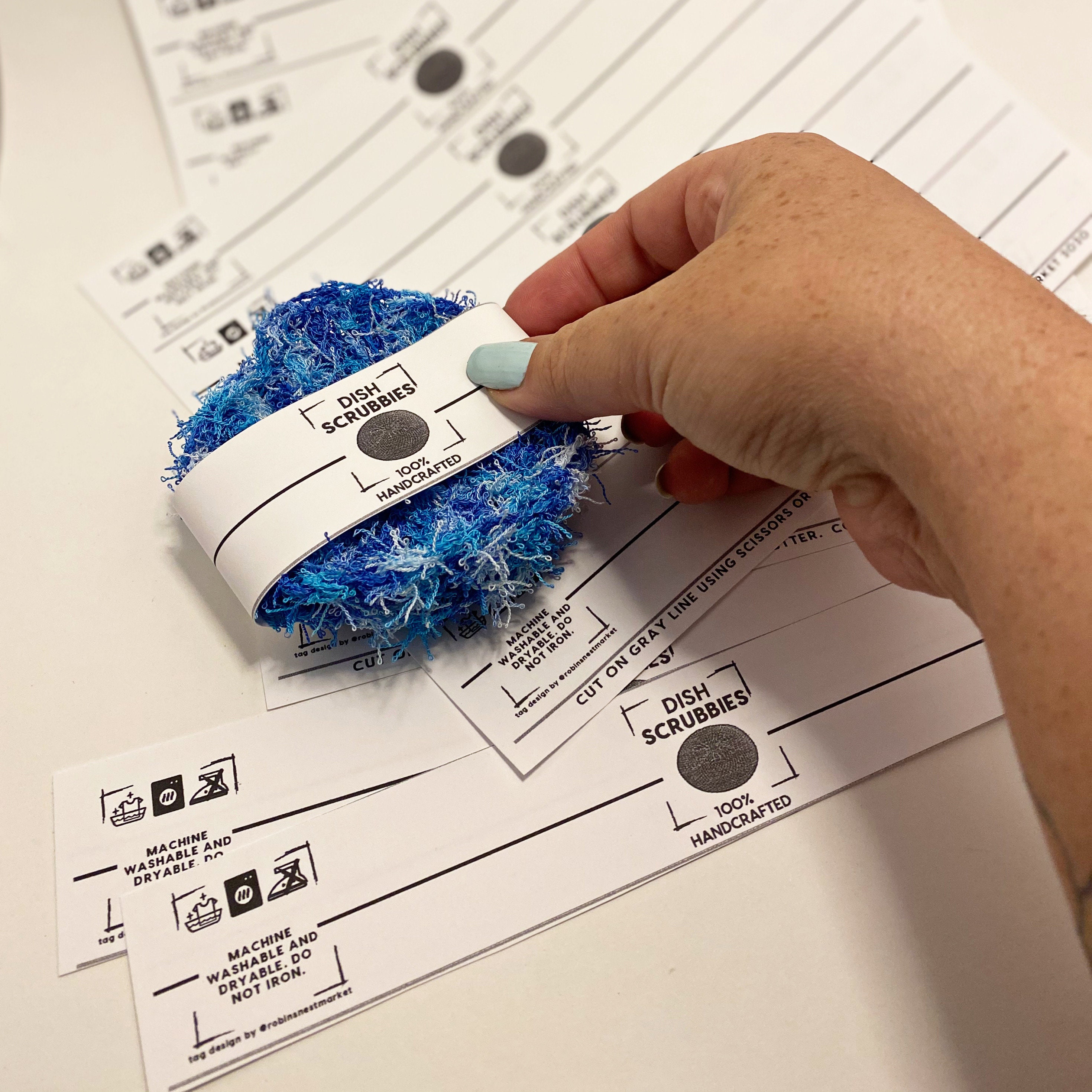 PRINTABLE Dish Scrubbies Wraps and Tags Bundle Downloadable PDF