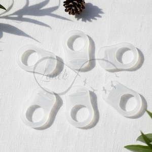 Adaptateur silicone pour tétine MAM Dodie et Nuk | Anneau adaptateur sucette sans anneau | Attache tétine silicone transparent