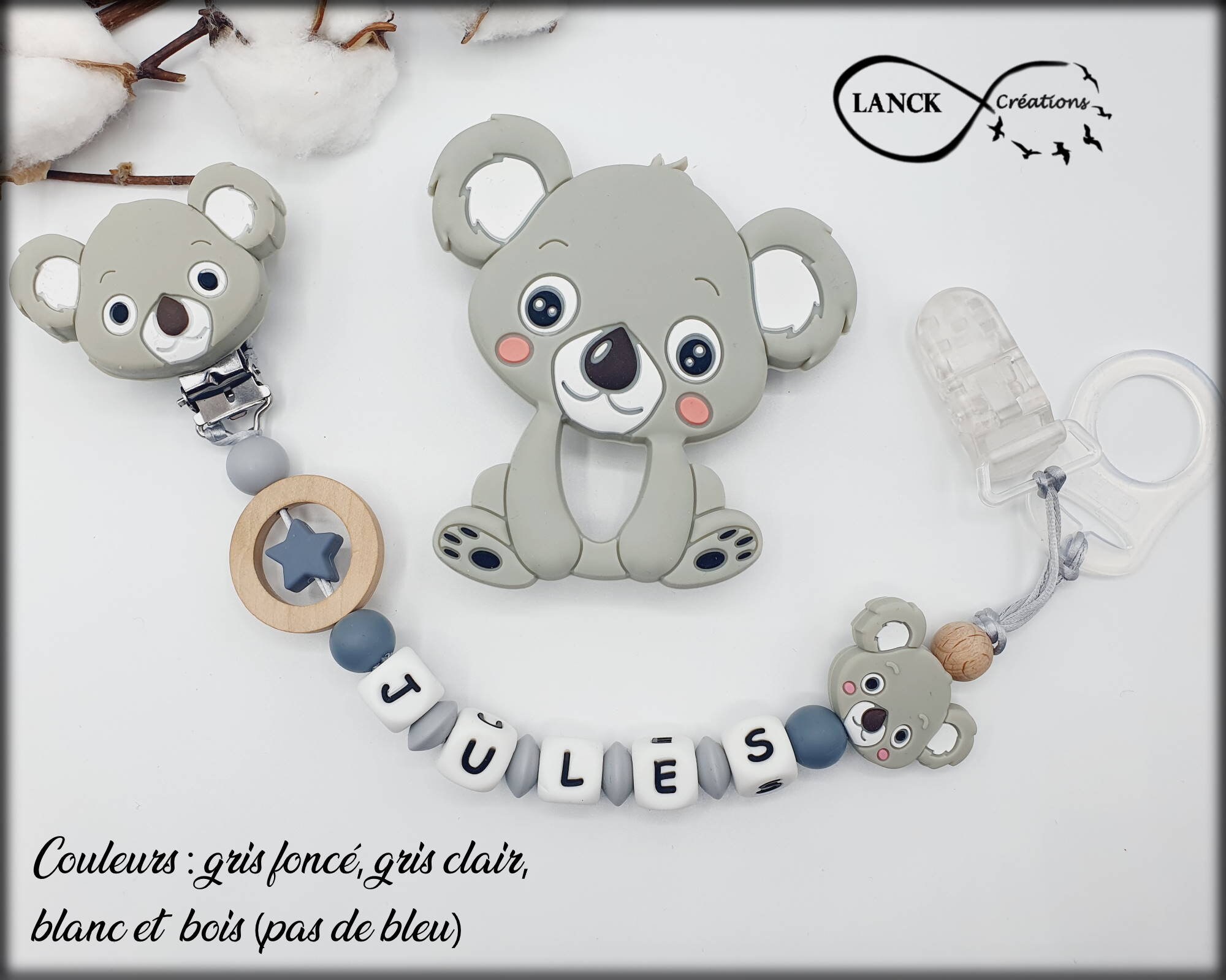 Personalized Name Teddy Bear Baby Pacifier 