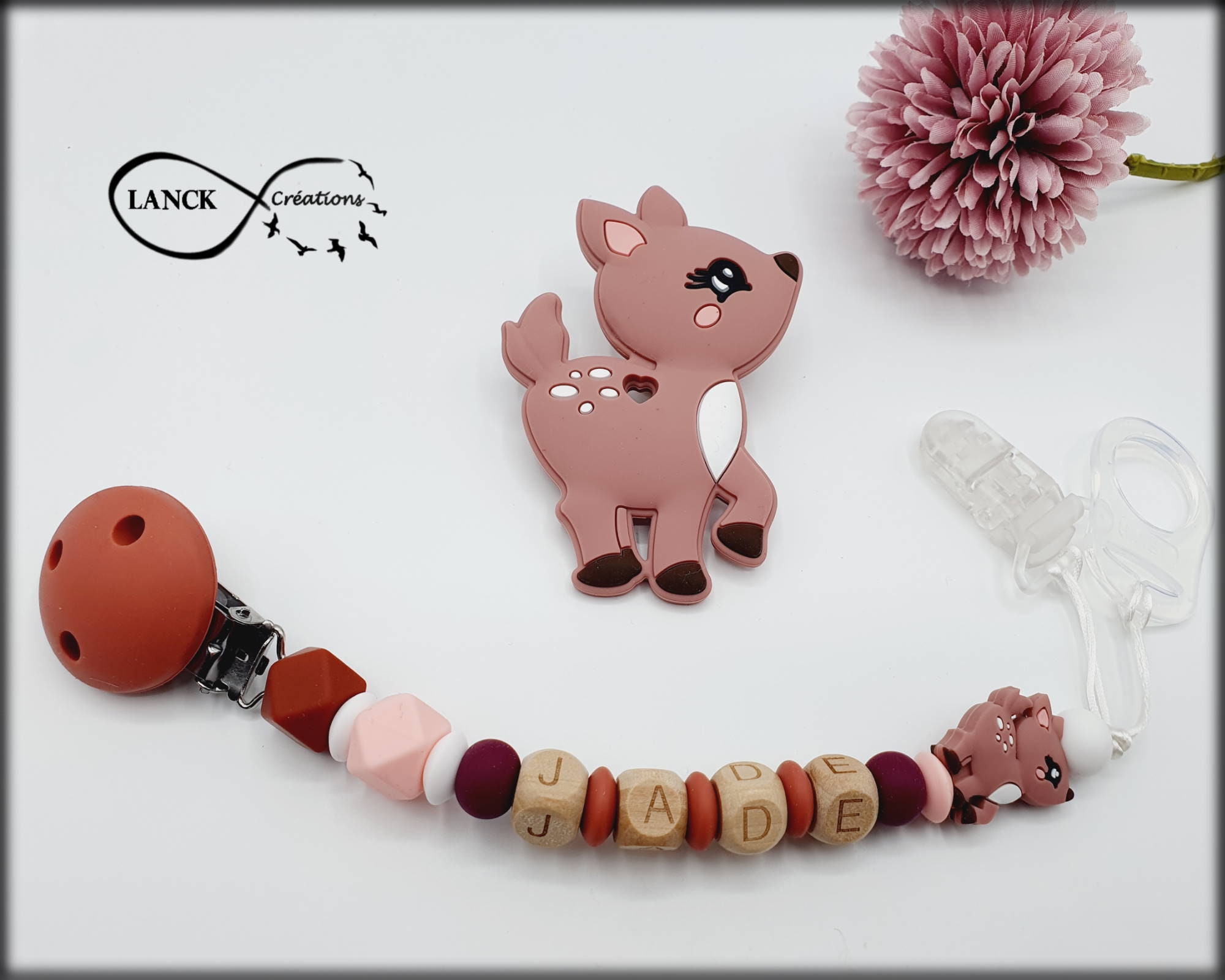 Attache Tetine Sucette Personnalisee Prenom Jouet Bebe Etsy Uk