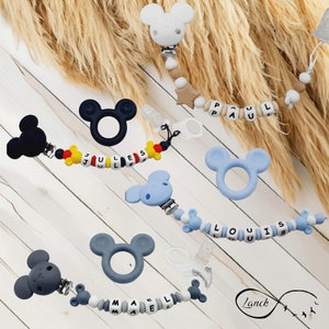 Pacifier clip or personalized set, Mickey model