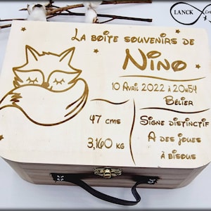 Boîte à souvenirs de bébé personnalisée, boîte cadeau, cadeau de bébé personnalisé, cadeau de naissance bébé, boîte à souvenirs enfants
