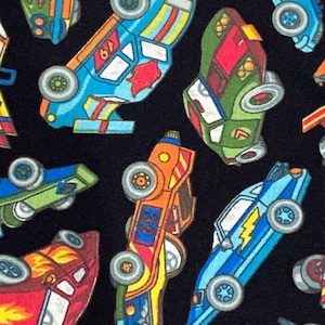 By the Yard cotton fabric BTY- kids boys - Race cars - VIP Cranston rare oop Nascar