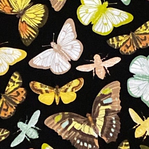 Butterfly Print Cotton Fabric By The Yard: Michael Miller Anjou Papillon
