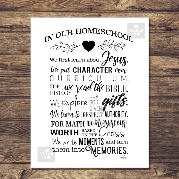 Homeschool Room Decor - Homeschool Wall Decor -  Classroom Inspirational Quotes - Homeschool Printable - Homeschool Sign Digital Art