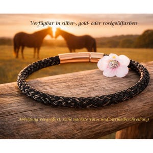 Personalisiertes Armband "Basic" aus Schweifhaar, auf Wunsch mit Namensgravur auf dem Verschluss