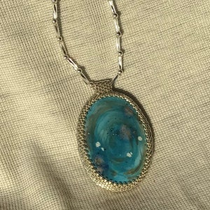 Casual, Necklace, One-of-a-kind, Lightweight Ceramic Pendant, Hand Beaded