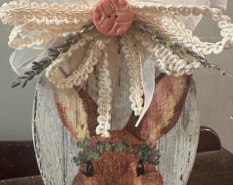 Decoración de mesa con forma de conejo de Pascua