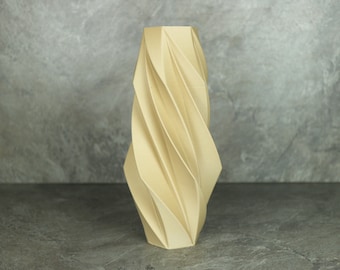 Wood-mix Vase, a 3D print vase 20-50cm size, small vase in geometric vase style, vases decor, vases for flowers. Vases uk shipped.