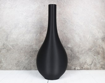 Pampas vase, 20-60cm small vase or tall vase, a vase for fresh and dried flowers, vase for pampas, black vase, tear drop large floor vase