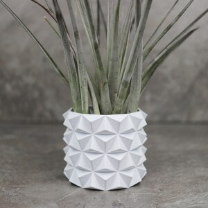 3d print white plant pot, 3-7 inch small plant pot or large plant pot, succulent pot, plant pot indoor use, indoor succulent planter image 4