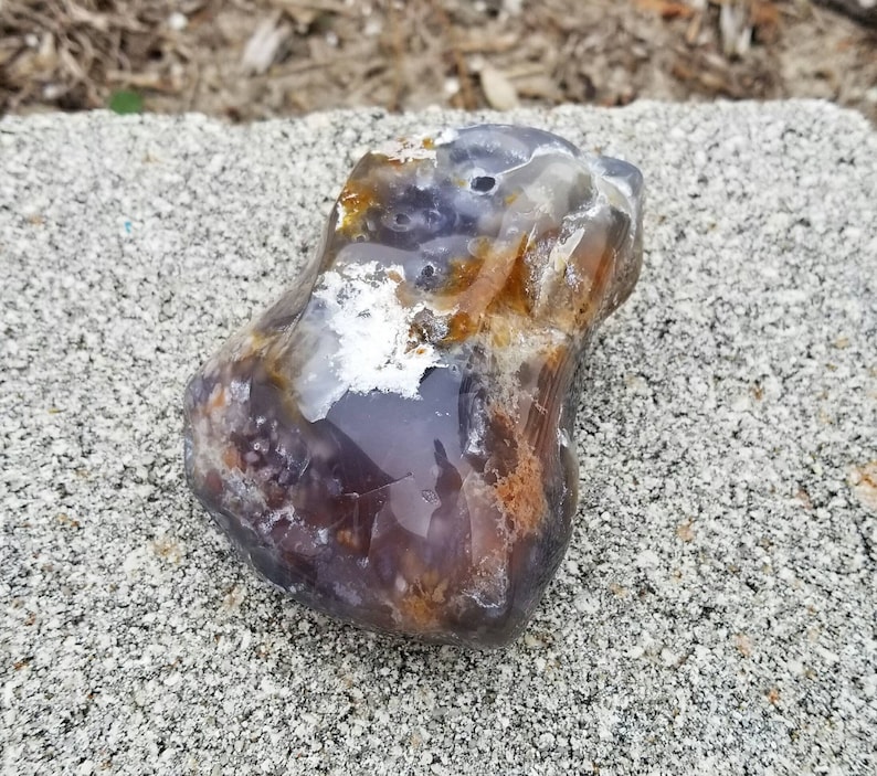 Blue Chalcedony Huge Madison Blue Agate With Brecciated Jasper