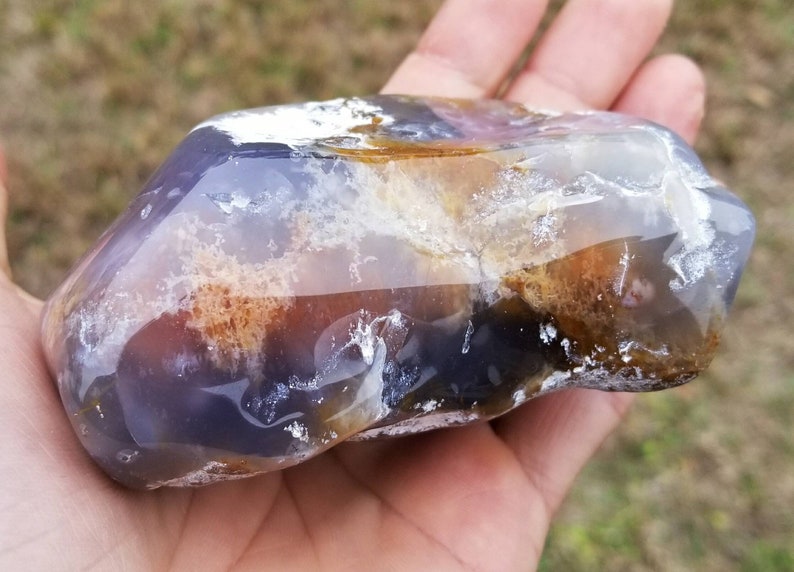 Blue Chalcedony Huge Madison Blue Agate With Brecciated Jasper