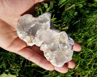 Big Clear Plume Agate From Montana &quot;Polished Pair&quot;