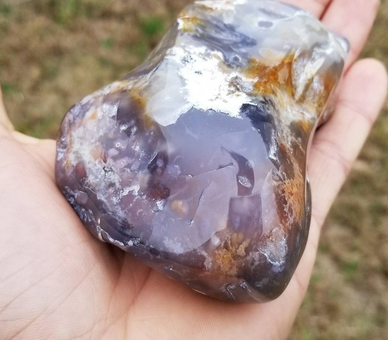 Blue Chalcedony Huge Madison Blue Agate With Brecciated Jasper