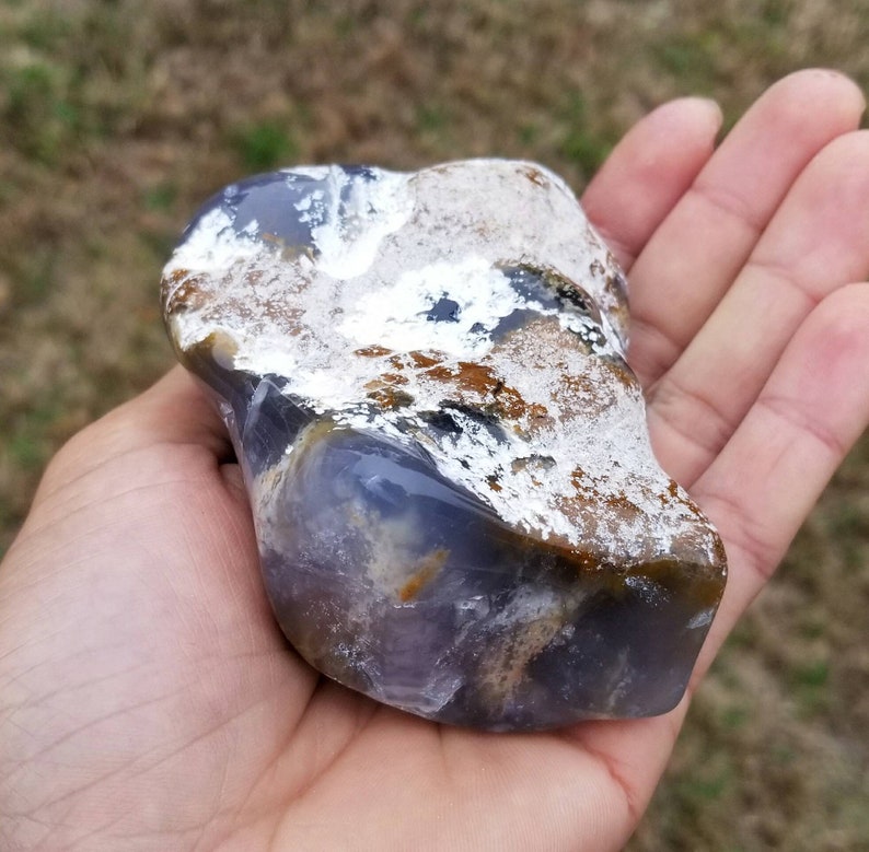 Blue Chalcedony Huge Madison Blue Agate With Brecciated Jasper
