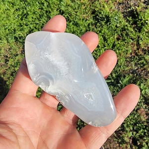 Cut And Polished Clear Montana Fortification Agate with Quartz