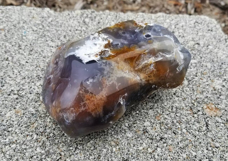 Blue Chalcedony Huge Madison Blue Agate With Brecciated Jasper