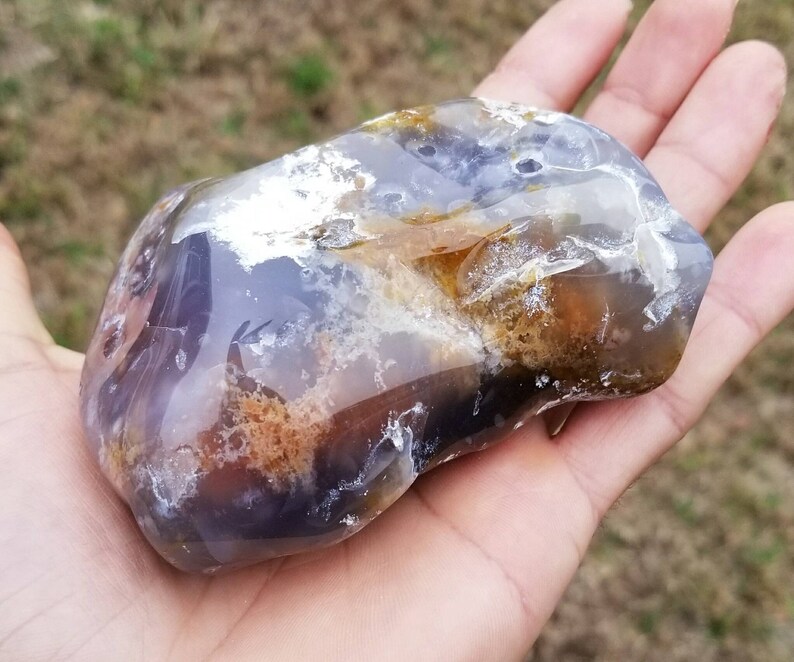 Blue Chalcedony Huge Madison Blue Agate With Brecciated Jasper