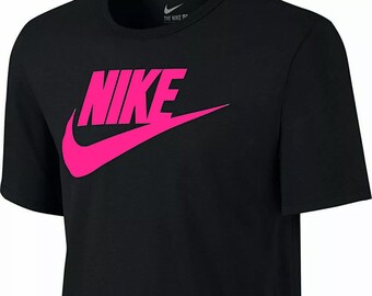 black and pink nike top