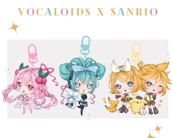 Vocaloid x Sanrio keychains