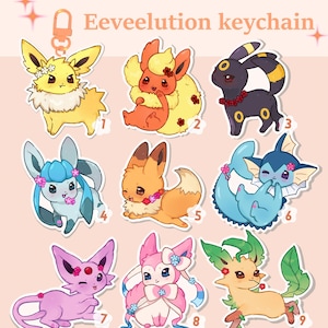 Eeveelution keychains