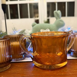 Antique Carnival Glass or Depression Glass Ribbed Sugar Bowl