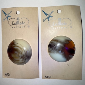 Antique La Mode Buttons UV Reactive Set of Two Unused
