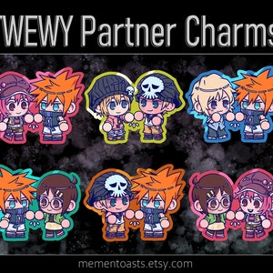 TWEWY Partners Colored Acrylic Charms