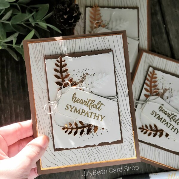 Classy Sympathy card.Heartfelt thoughts.Sorry for your loss.Thinking of you card.Rustic sympathy card. Farmhouse card