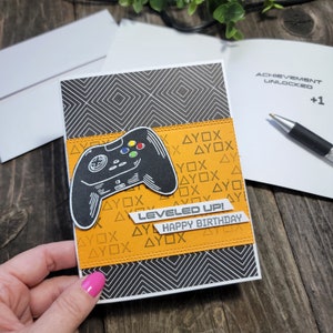 Gamer Birthday Card/ Video game birthday card for teenager/birthday card for son/Unique birthday card for video game player