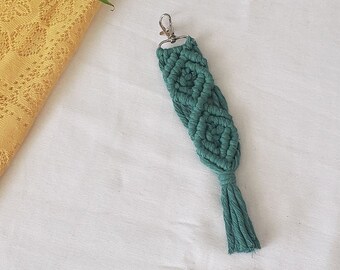 Macrame Keychain | Teal