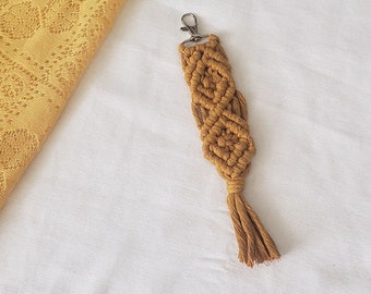 Macrame Keychain | Mustard