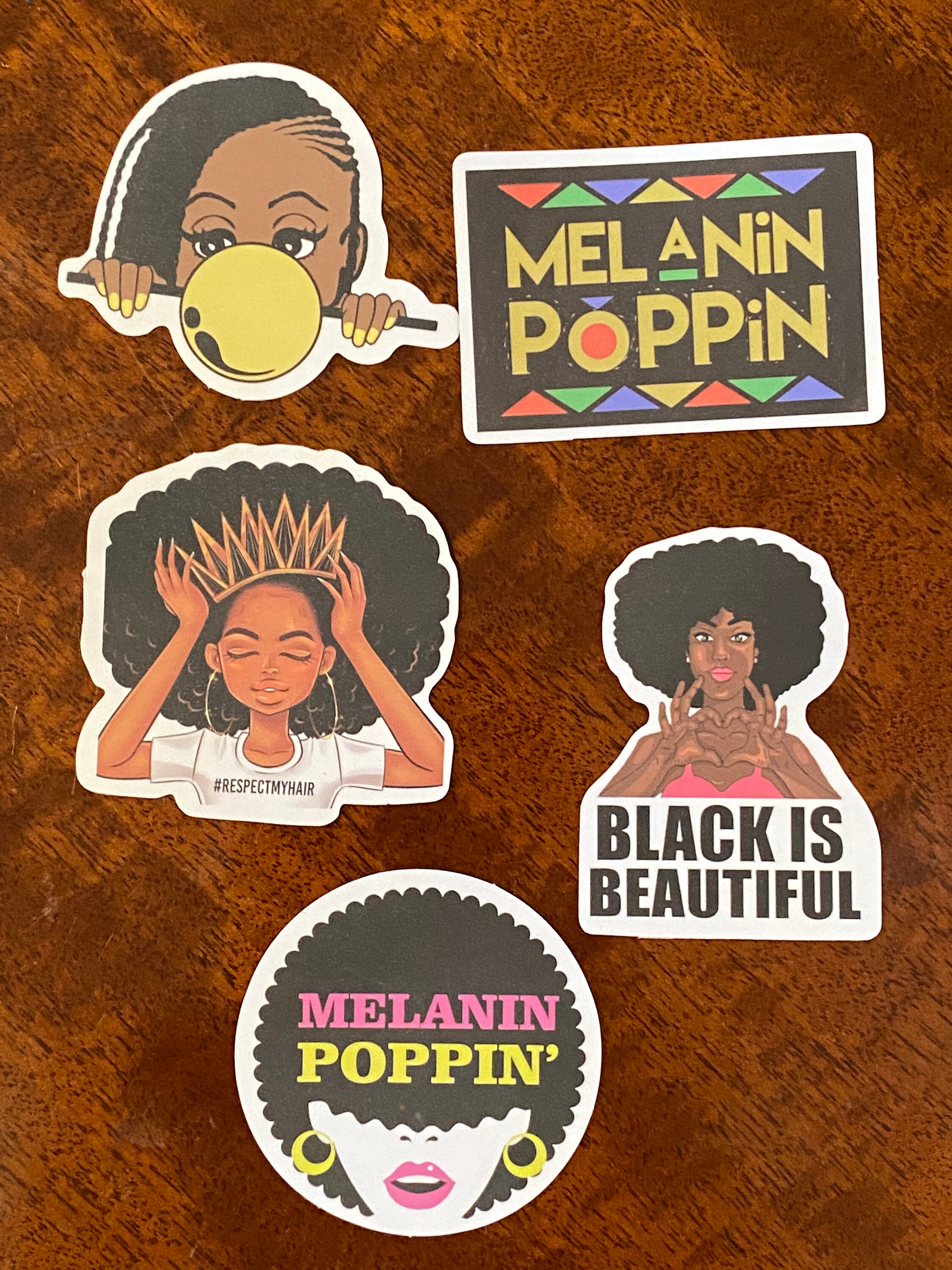 Melanin, Afro, Black Girl Magic Stickers - Etsy