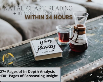 Astrology Natal Birth Chart Reading - Personalised Natal Chart + 18 Month Forecast - Within 24H - DIGITAL ONLY