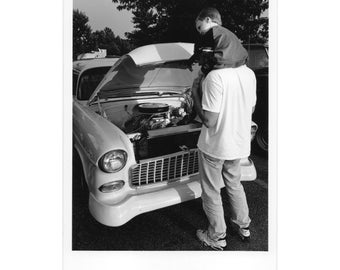 Real Photo Postcard, Franklin, Car Show. 1956 Chevy. June, 1998.