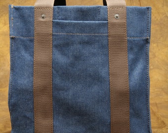 Heavyweight CLOS DENIM 6-bottle Tote Bag, Southern USA Handmade