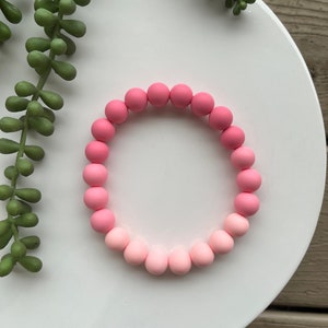 Designer Kitty Necklace {CASCADING PINK} - Stretch Collar, Silicone Bead, New Kitten Jewels, Cat Pearls, Pet Accessory, Shelter Rescue Gift