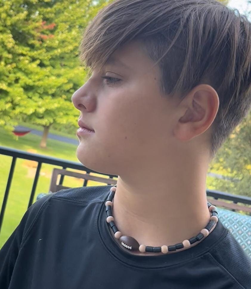 Kid's Necklace {TOUCHDOWN} - Kids Play Jewelry, Silicone Fidget