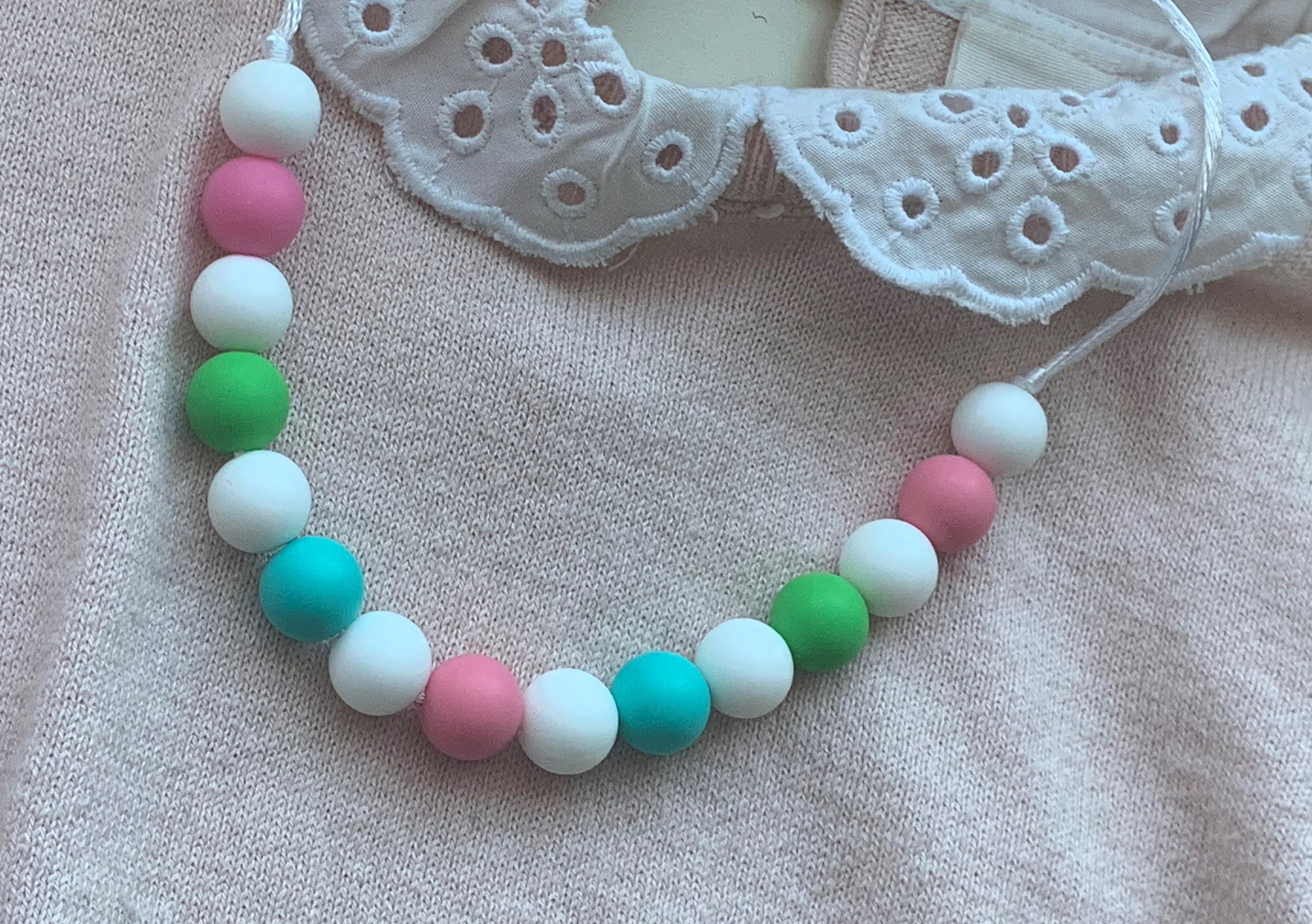 Bubble Gum Kids’ Necklace - Sensory Jewelry, Fidget Jewels, Silicone Beads, Girls Dress Up, Girl Birthday Gift, Breakaway Clasp, Kid Safe
