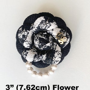 Camellia Brooch Pins  Fabric Flower Pearl Corsage Handmade Elegant Fashion Jewelry