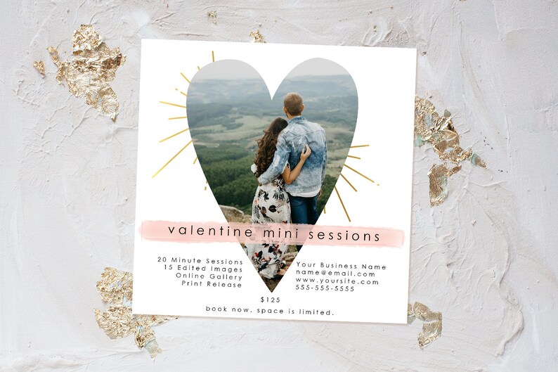 Valentine Mini Marketing Board, Mini Session Advertisement, Photoshop ...