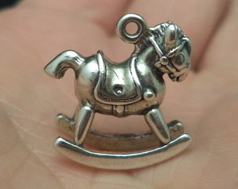 Sterling Silver Rocking Horse Charm