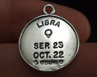 Sterling Silver Double Sided Libra Charm