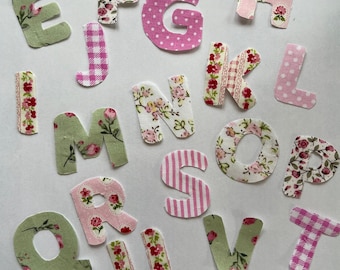 Made to Order - Appliqué fabric iron on letters , numbers - various sizes available  Price From 0.75 per letter